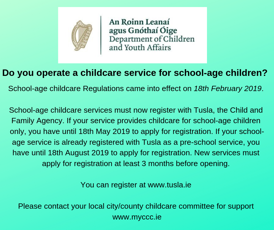 Commencement of School Age Childcare Regulations