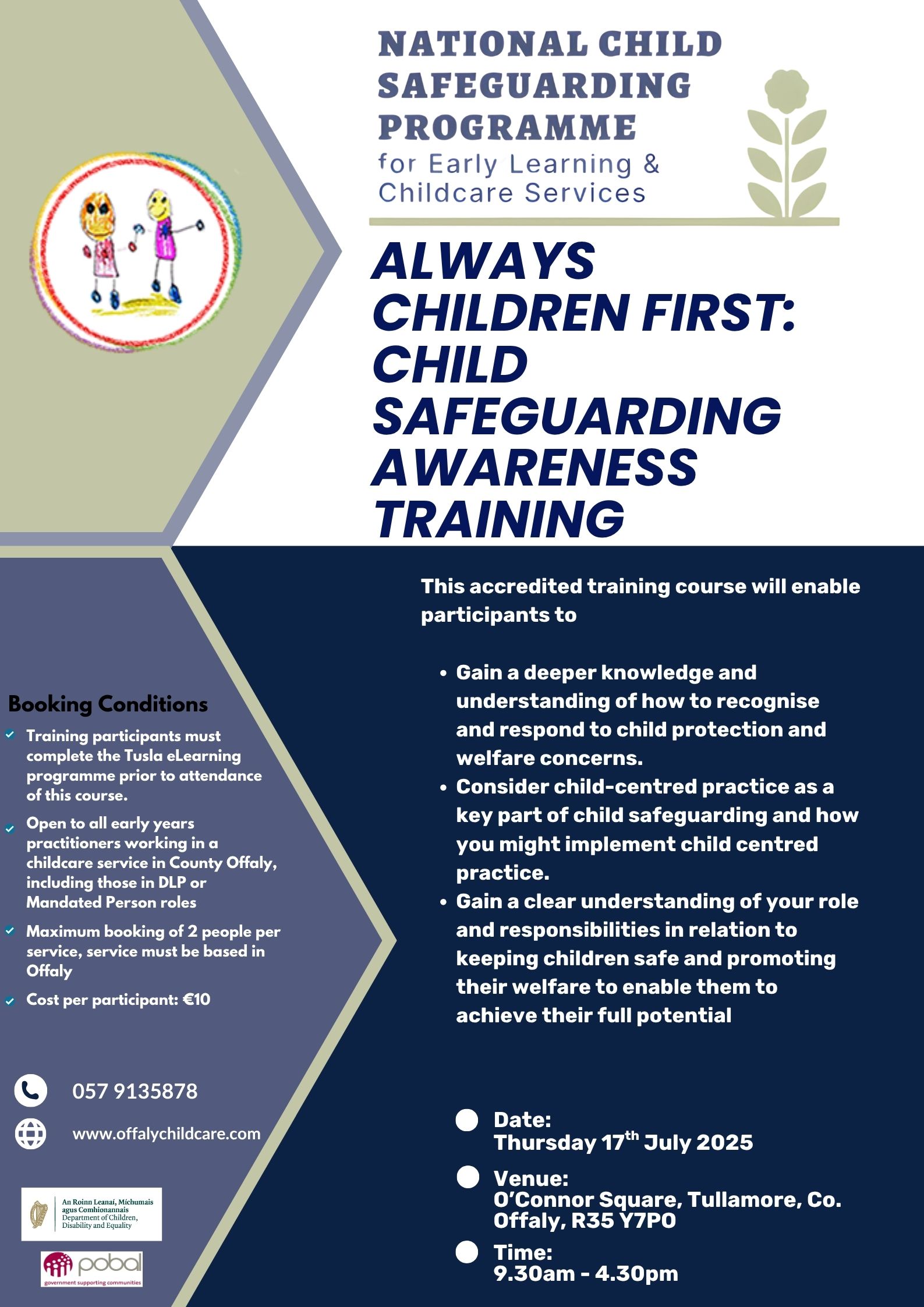 Safeguarding training 17 07 2025 Poster 1