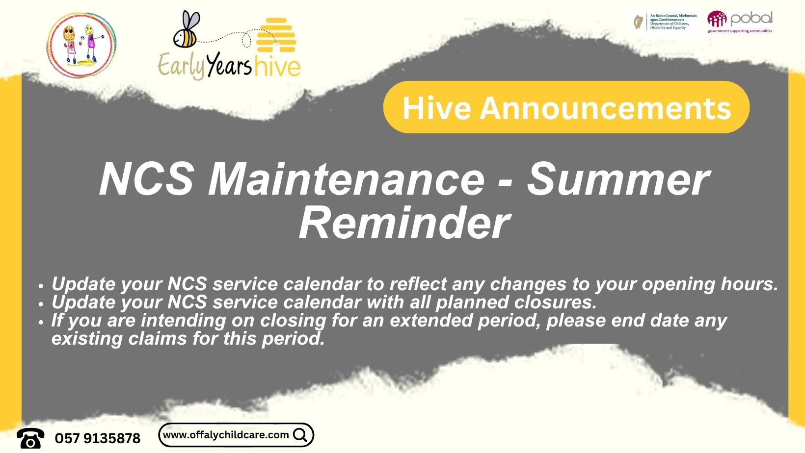 NCS Maintenance Summer Reminder FB