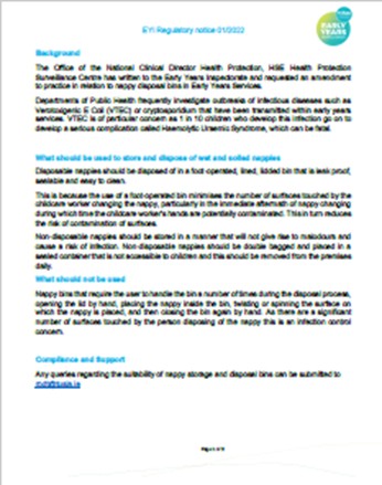 07 10 2025 Tusla Regualatory Notice Use of nappy disposal bins in Early Years Services.jpg 2