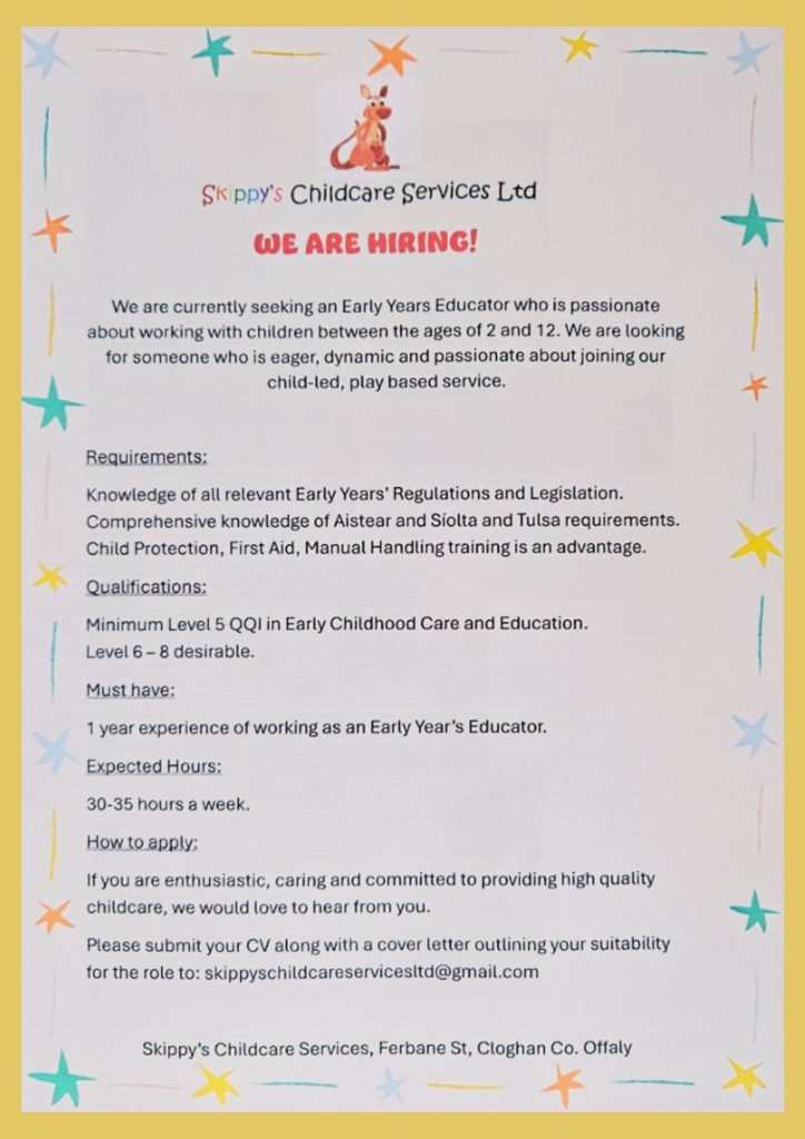 21 05 2026 skippy's job advert (a4)