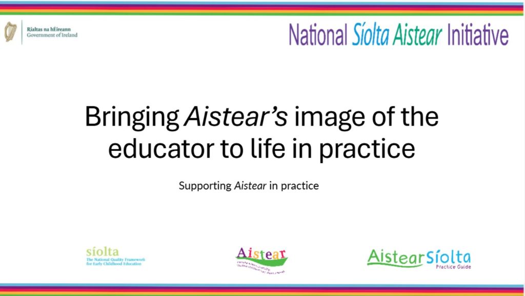 29 07 2026 events aistear image of the educator to life in practice