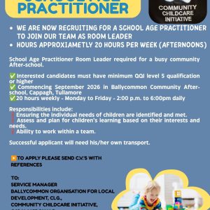 ballycommon afterschool job advert 16 12 2025 (a4) (1)