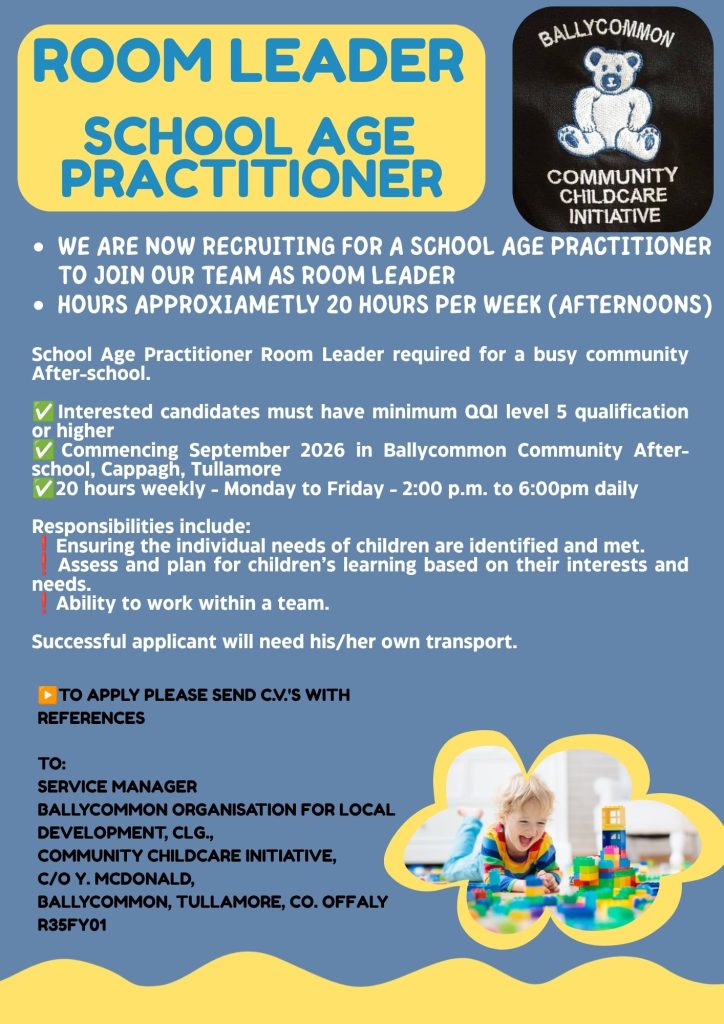 ballycommon afterschool job advert 16 12 2025 (a4) (1)