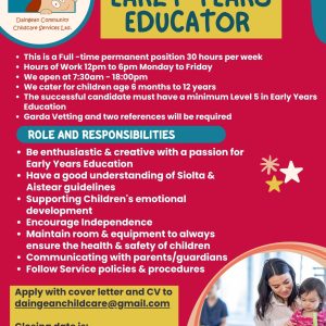 daingean elc job advert 21 07 2026