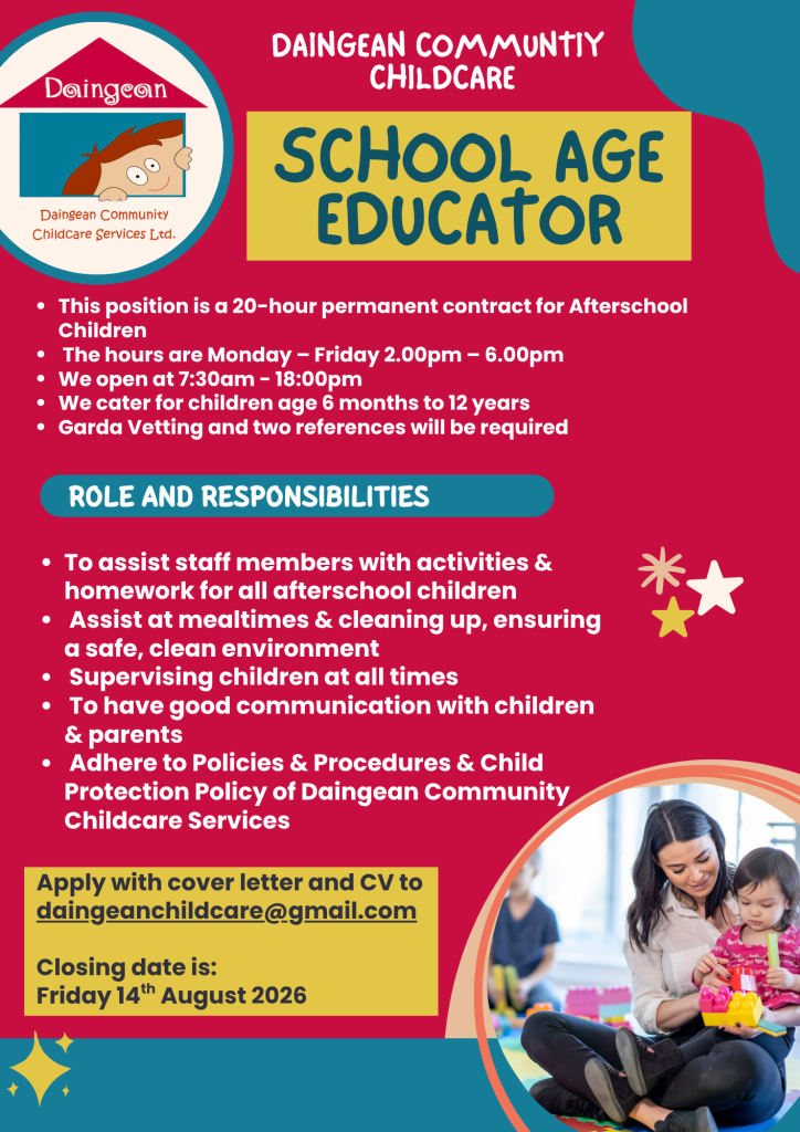 daingean sac job advert 21 07 2026