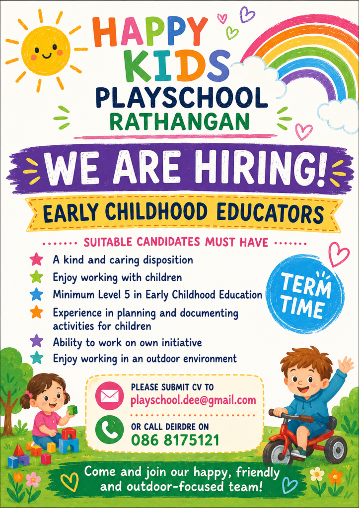 happy kids job advert 11 08 2026
