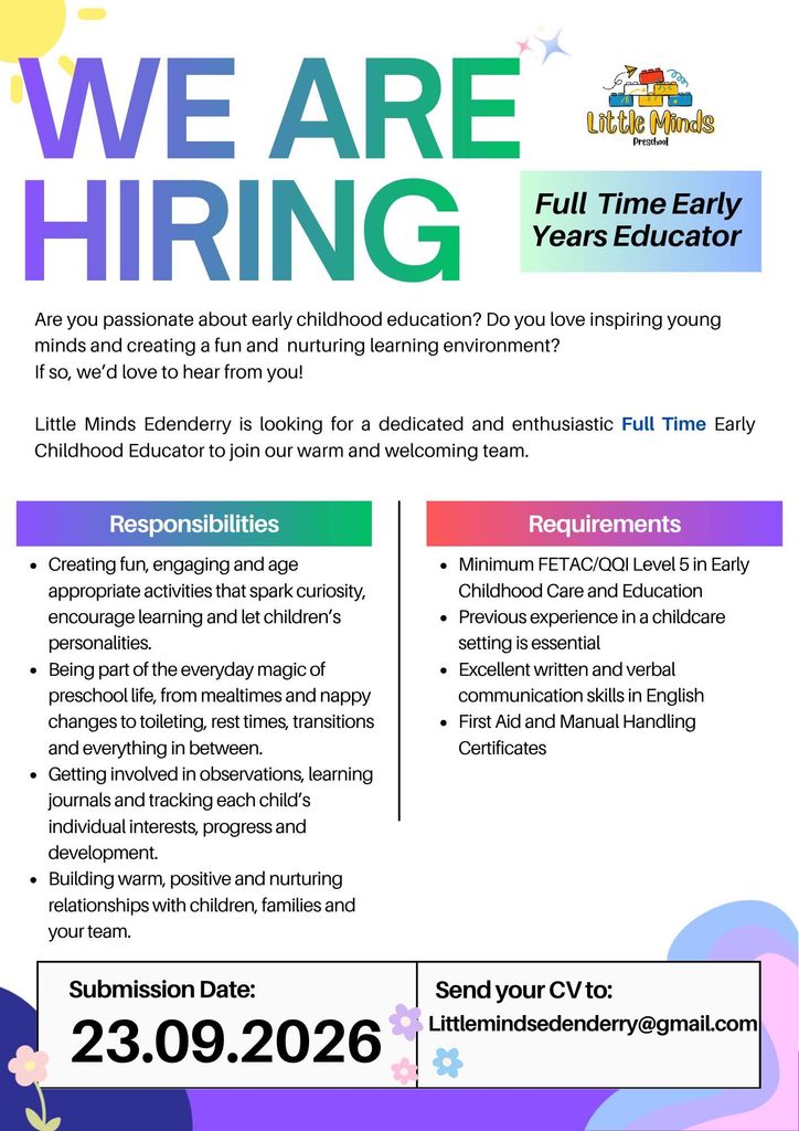 little minds job advert